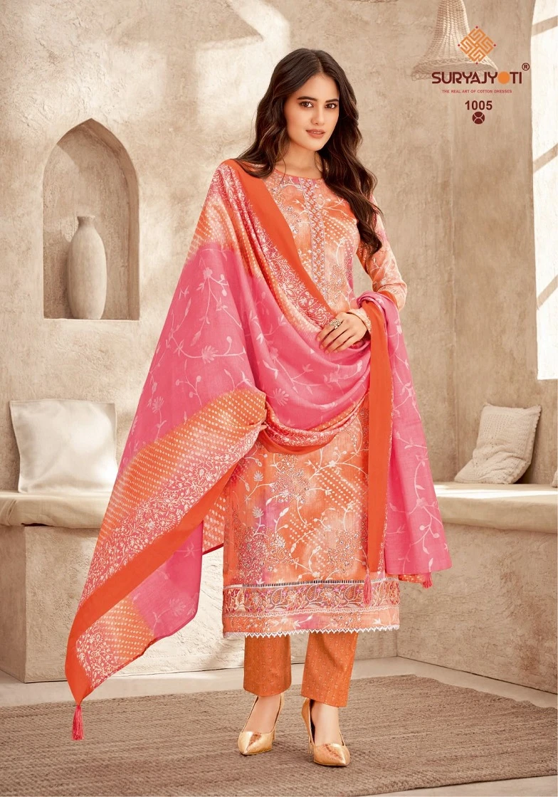 Suryajyoti Prachi Vol 1 Jaam Satin Wholesale Salwar Suit Catalog — Wholesale Salwar Suits, MPA wholesale from Surat - Gallery Image 2